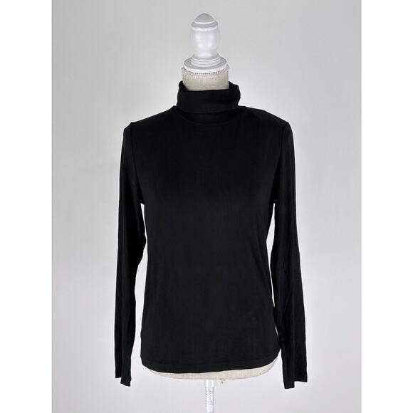 Lili Sidonio Womens Black Knitted Undersweater Turtleneck Long Sleeve Size L NWT - Picture 1 of 12
